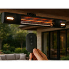 EnerG+ 1500-Watt Outdoor Wall-Mount Infrared Electric Patio Heater with Remote-Provides the maximum 1500 Watts of instantaneous radiant heat. Triple heat setting 500W, 1000W, 1500W. Heating area: 8-10 feet.