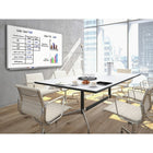 Luxor Wall-Mounted Magnetic Ghost Whiteboard - 72" x 40"-Includes two rolls of black whiteboard tape to create graphics and columns