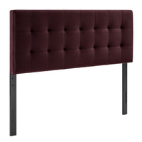 Modway Lily Stain-Resistant Performance Velvet King Size Headboard - Mulberry-Stain-Resistant Performance Velvet Upholstery