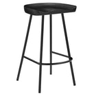 Modway Concord Backless Wood Counter Stools - Black - Set of 2-Adjustable Non-Marking Foot Glides