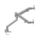 Uplite 17" to 35" Fully Adjustable Dual Monitor Mount - Sliver-Adjustable arm offers 90° tilt, 180° swivel, 360° rotation