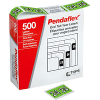 Pendaflex 2024 Yearly Label - Light Green - 500 Pack-Compatible with DataFile L8800 series labels for seamless integration into your existing filing system.