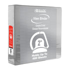 BAZIC Products 2" Slant D Ring View Binder with 2 Pockets - Grey - 6 Pack-Clear View Cover on front, back & side