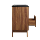 Modway Soma 48" Double Sink Bathroom Vanity - Walnut/Black-8" Centerset Holes