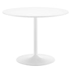 Modway Amuse 40" Dining Table - White-Modern Dining Table