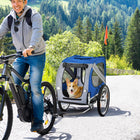 Aosom Pet Foldable Bicycle Wagon with Hitch - White-Two large 20" rear wheels, provide a smooth ride and are off-road capable 