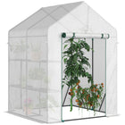 Outsunny Walk-in Greenhouse for Outdoor - 56" x 56" - UV-resistant PE plastic cover for protection against water, wind and damaging sun rays
 