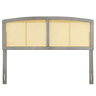 Modway Halcyon Cane Full Headboard - Grey-Linear Wood Detail