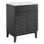 Modway Render 24" Bathroom Vanity - Charcoal/White-8" Widespread Holes