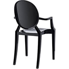 Nicer Furniture Louis XVI Ghost Chair - Black - 2 Pack-Innovative modern design - Black, Sturdy polycarbonate, Trendy