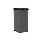 Suncast Trash Hideaway - Peppercorn-Comfort grip handles allow easy mobility. 