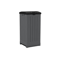 Suncast Trash Hideaway - Peppercorn-Comfort grip handles allow easy mobility. 