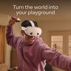 Meta Quest 3S All In One Headset with Arkham Shadow - 256 GB - White-Turn any room into your own personal theater. Dim the space around you and play shows and movies on a giant vibrant screen.
