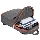 Vangoddy Grove Lightweight Casual Travel 15" Laptop Backpack - Grey/Orange-Extra pockets organize cables, accessories, and stationery