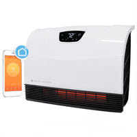Heat Storm Phoenix Deluxe Infrared Floor or Wall-Mount Touch Screen 1500W Heater with Wifi-Safe to the touch grill
