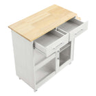 Modway Culinary Kitchen Cart With Spice Rack - White Natural-9
