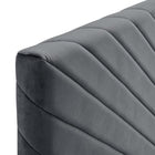 Modway Alyson Angular Channel Tufted Performance Velvet King/California King Headboard - Charcoal-Dense Foam Padding Mounts in Three Positions