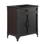 Modway Steamforge 30" Bathroom Vanity - Black-Industrial Modern Bathroom Vanity