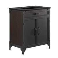 Modway Steamforge 30" Bathroom Vanity - Black-Industrial Modern Bathroom Vanity