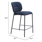 Zuo Plat Counter Stool - Blue - Set of 2-8