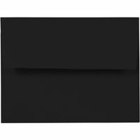 JAM Paper A2 Premium Invitation Envelopes - 4 3/8 x 5 3/4 - Smooth Black - 50 Pack-Envelope Features: Straight flap gum closure, high quality Smooth paper finish