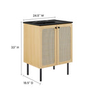 Modway Chaucer 24" Bathroom Vanity - Oak/Black-Adjustable Shelf