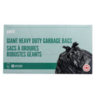 Perk Giant Garbage Bags - 35" x 48" - Black - 40 Pack-Durable plastic garbage bags handle tough messes