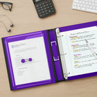 Staples Better Binder - 1" - Purple-D-rings close tightly to allow pages to turn easily