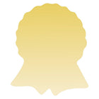 JAM Paper Standard Label Rolls - Ribbon Shaped - 1 5/8 x 2 - Gold Matte Foil - 125 Labels/Roll-Size: Ribbon ( 1 5/8 x 2 Inches ) | Printer friendly labels are easy to create and customize.