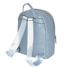 Nicci Backpack with Front Zipper Pocket - Powder Blue-Main zipper entry