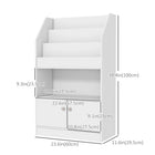 Qaba Toy Storage Organizer, Kids Bookshelf for Bedroom, Nursery - White-Enhanced safety with an anti-tilt device
