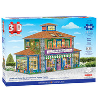 Eurographics 3D Building Puzzle Book Shop Puzzle - 1389 Pieces-Recycled board