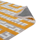 Modway Nahia Geometric Maze Area Rug - 5 ft W x 8 ft L - Ivory Light Grey/Banana Yellow-Stain Resistant / Easy To Clean
