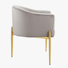 Modway Savour Tufted Performance Velvet Accent Chair - Light Grey-Dense Foam Padding