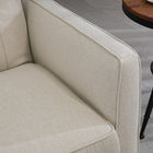 HOMCOM Modern Convertible Sofa Bed - Beige-Solid beech wood legs bring stability