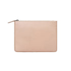 Ashlin Designer Emerson Natural Milled Cowhide Large Leather Pouch for 11" iPad/MacBook - Rose Gold-It can perfectly insert your iPad