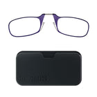 ThinOptics Reader with Universal Black Pod - 1.0 - Purple-Comes in two beautiful styles, the rectangular Brooklyn and the oval Manhattan, and is flattering on both men and women.