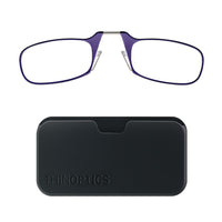 ThinOptics Reader with Universal Black Pod - 1.0 - Purple-Comes in two beautiful styles, the rectangular Brooklyn and the oval Manhattan, and is flattering on both men and women.