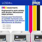 Brother Genuine LC504XLCS Ink Cartridge - High Yield - Cyan -Compatible with the following Brother INKvestment printer: MFC-J1365DW