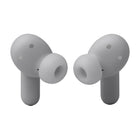 JBL Live Beam 3 True Wireless Noise Cancelling Closed-Stick Earbuds - Silver-Six beamforming microphones reduce wind and noise interference, so your words always come through loud and clear. And you can create your own calling environment with Personal Sound Amplification's customized ambient sound levels. A voice equalizer and voice level optimizer give you full control not only over how you sound to others, but how loud they sound to you