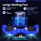Gyrocopters PRIME Hoverboard for Kids - 15 km/h Speed ​​ - 300 W - 6.5" - LED Wheels - Bluetooth Speaker - Blue-Speed= 15 Km/hr