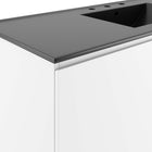 Modway Bryn 48" Wall-Mount Bathroom Vanity - White/Black-Assembly Required