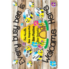Ashley Productions Smart Poly Welcome Mat with Slip Resistant Backing - 15.5" x 23.5" - Bee Hive Theme Values - 2 Pack-Choose from a variety of educational, nature-inspired, or interactive designs to complement your teaching style and classroom theme.