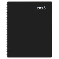 Socadis W. Maxwell 2026 Maxi Daily Planner - 8.5" x 11" - Black - Bilingual-January to December 2026