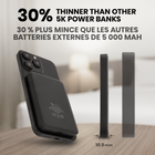 Helix 5,000 mAh Ultra-Thin  MagSafe Wireless Power Bank - Black-Fast Wireless Charging