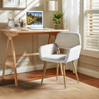Homy Casa Office Visitor Chairs - Beige Fabric - 2 Pack-Minimalist style fits any modern or transitional decor.