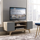 Modway Tread 47" TV Stand - Natural Grey-Natural Wood Grain laminate
