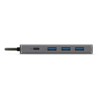 BlueDiamond Slim 4 in 1 USB-C Hub - 100 W PD-USB-C Connector: This 15-cm-long USB-C cable connects your devices and delivers fast data transmission and power through a single port
