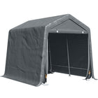 Outsunny Garden Heavy Duty Bike Storage Shed - 9.2' x 7.9' - Dark Grey-Spacious design, suitable for cars, bikes, and other items to keep them dry 