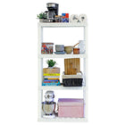 Oskar 4-Tier Heavy Duty Shelving Unit - 14" x 30" x 57" - White-Includes four fixed-height 16-in tall shelves